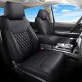 Huidasource Tacoma Front Seat Covers Fit for Toyota Tacoma 2024-2026 All Cab SR, SR5, Limited, TRD Sport/Off-Road,Trailhunter Front Row, 360° Full-wrap Leather Car Seat Cover (Front Pair/Black)