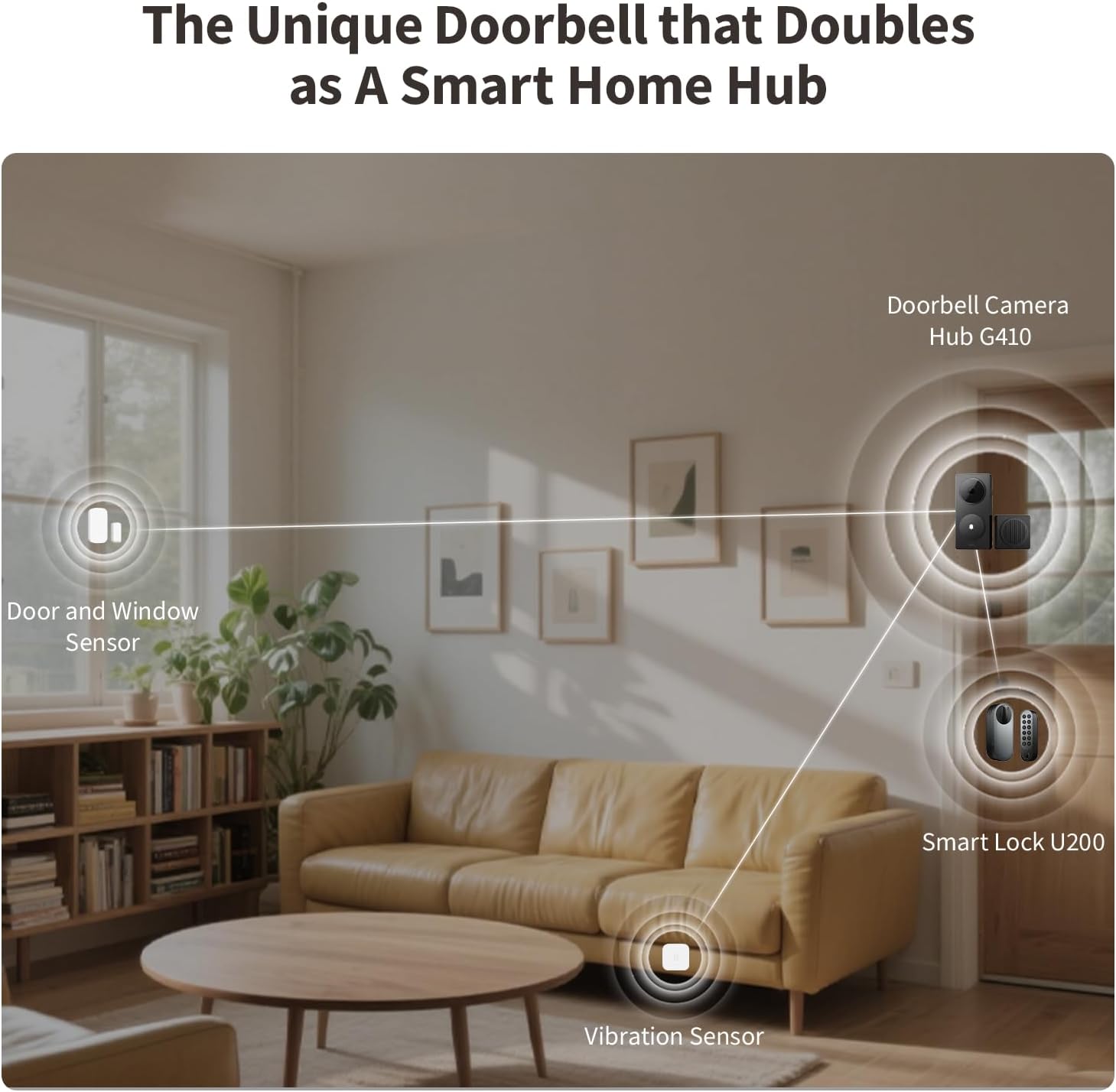 Aqara Smart Doorbell Camera G410 with Chime, 2K, HomeKit Secure Video, 2-Way Audio, Built-in Matter Hub, Wireless/Wired, Supports Apple Home, Alexa, Google, Home Assistant, 2.4G/5GHz Wi-Fi, Black