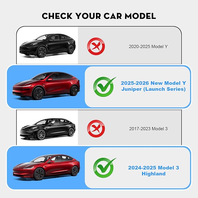 2PCS Upgraded Air Freshener Adapter for 2026 Tesla New Model Y Juniper, Vent Clip for Tesla 2025-2026 Model Y Juniper & 2024-2026 Model 3 Highland Accessories (Air Freshener not Included)
