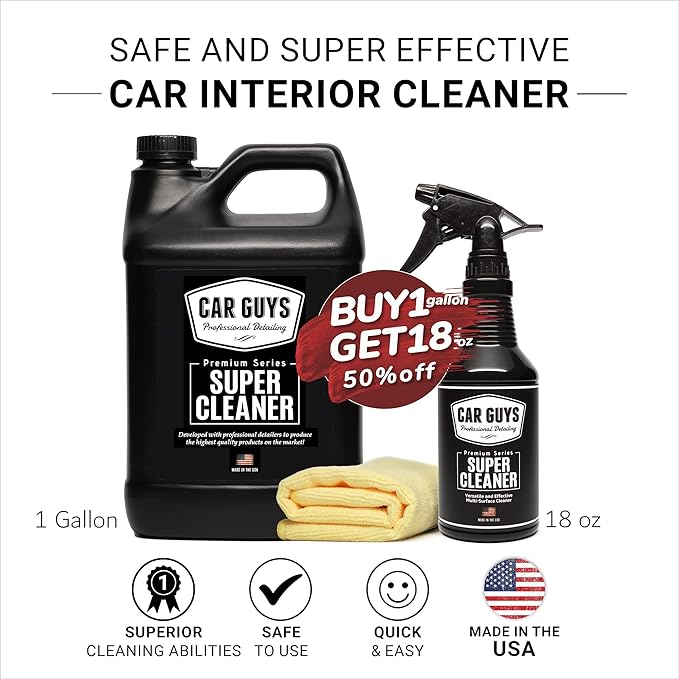 CAR GUYS Super Cleaner Bundle - Buy 1 Gallon Super Cleaner and Get Half Off 18oz Super Cleaner