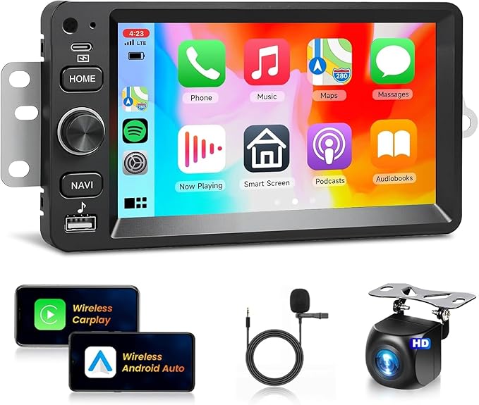 8Core 4+64G Car Stereo for Chevrolet Chevy Silverado Impala Tahoe GMC Sierra Yukon Hummer H2 Android Car Radio 5G WiFi Wireless Carplay Android Auto,7” IPS,GPS,SWC,Bluetooth,Backup Camera for B-OSE