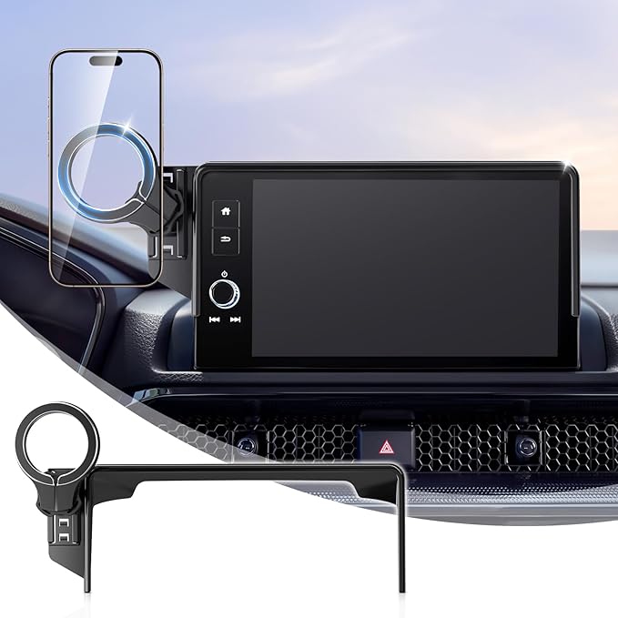 pop-tech Car Phone Holder for Honda CR-V HR-V 2023 2024 2025 2026: for MagSafe Magnetic Cell Phone Mount for HRV CRV Accessories 7/9 inch Screen - Touchscreen Cradles Strong Magnets for iPhone Samsung