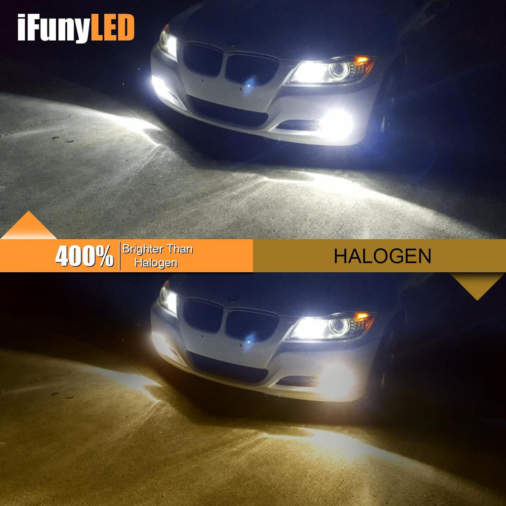 2504 LED Bulbs, PSX24W 12276 Fog Light 6500K Cool White, Pack of 2