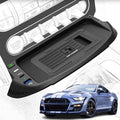 2025 New Version Car Wireless Charger for Ford Mustang 2015-2023 All Models, 15W Fast Charging Phone Tray with 27W USB + Type-c Port Qi Phone Wireless Charger, Black