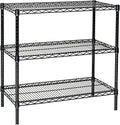 Omega 30" Deep x 72" Wide x 96" High 3 Tier Black Starter Shelving Unit