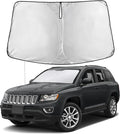 EcoNour Windshield Sunshade Compatible for Jeep Compass 2007-2014 2015 2016, Sun Visor for Front Windshield & Window Sun Shade Cover, UV Heat Blocker & Protector, Car Accessories