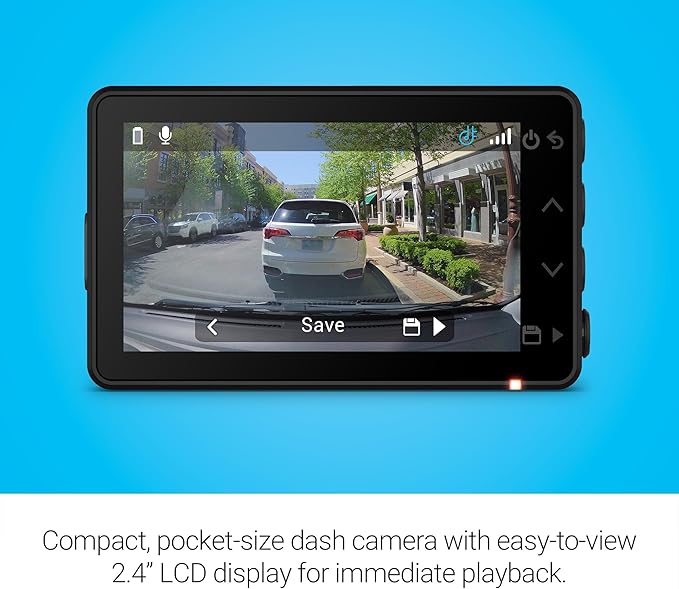 Garmin Dash Cam X110 Compact 1080p HD Camera | 140° FOV, Clarity Polarizer, Voice Control, GPS, 2.4" Display, Automatic Incident Detection Recording | Signature Series 64GB Micro SDXC Card