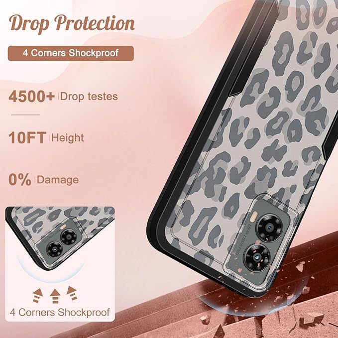 for Moto G 5G 2024 Case - Compatible with MagSafe Women Girls Cute Magnetic Protective Phone Cover Cool Fun Unique Leopard Heavy Duty Shockproof Design for Motorola Moto G 5G 2024 Cases