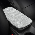 SAVORI Bling Car Armrest Cover Diamond Rhinestone Auto Center Console Cover Protector Arm Rest Cushion Pads Universal Bling Car Accessories for Women Girl Cute Vehicle Interior Decor (White)