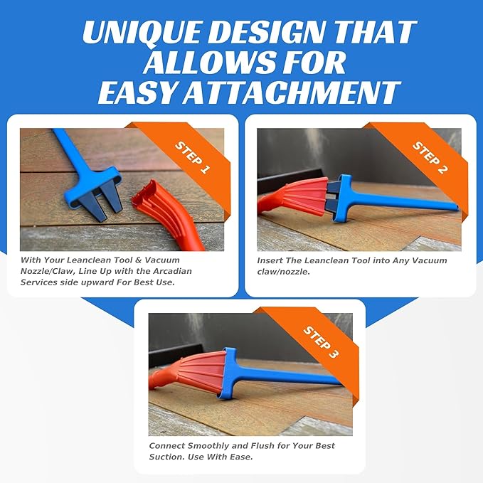 Vacuum Detail Attachment Tool | All-in-One Deepcleaning Crevice Cleaner/ Ice Scraper | The Best Car Accessories & Essentials | Wet & Dry Car Detailing Kit | Truck, Auto, & RV Cleaning Supplies (Blue)