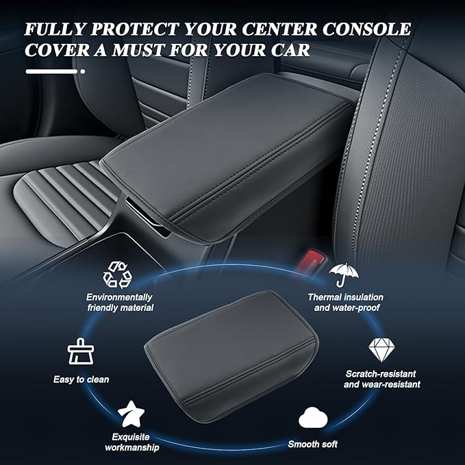 BIBIBO for 2025 2026 Kia K4 Center Console Cover 2025-2026 Kia K4/2026 Kia K4 Hatchback Arm Rest Cover 2025 Kia K4 Accessories 2025 K4 Hatchback Armrest Pad