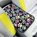 Universal Car Center Console Cushion Pad,Dog Paw Print 2 Car Armrest Pad Car Armrest Seat Box Cover Protector for Most Vehicle, SUV, Truck, Car