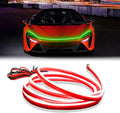 DIBMS 71-inch High-Brightness Car Hood Gap LED Light Strip - Daytime Running Lights Universal Auto Exterior Decor Accessories (Green)