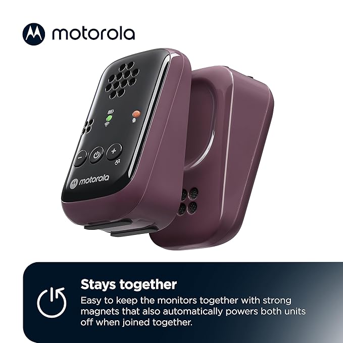 Motorola Nursery PIP12 Baby Monitor Audio Only, Portable and Rechargeable, No WiFi Needed, 1500ft Range HD Sound with Auto Off, Includes Water-Resistant Travel Case