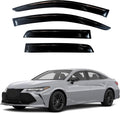 KPY Window Visor Compatible with Toyota Avalon 2019-2022, 4PC Rain Guard Side Window Vent Deflectors Tape-On Style, 2019 2020 2021 2022