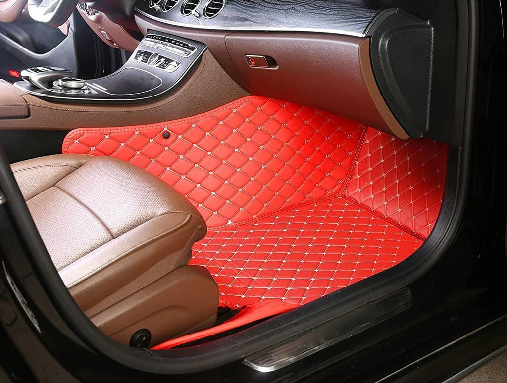 Custom Artificial Leather Waterproof All-Weather Car Floor Mats Fit for 99% Sedan SUV Sports Car Vehicle Car Mat (Purple)