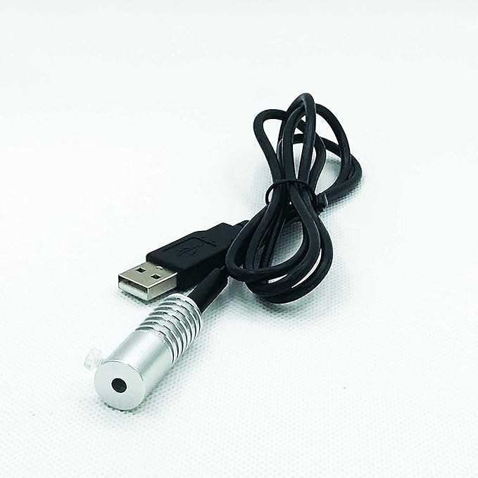 Side Glow Fiber Optic USB Light Source Illuminator Fiber lamp Light Source Guide Fiber LED Light Source 6V Fiber Small Light Source(Green, 3mm)