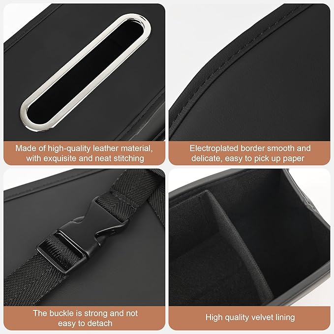JEYODA Car Seat Back Organizer with 2 Drink Cup Holder,Car Tissue Holder and Storage Box Hook, 3 in 1 Multifunctional Storage for Food Drink Phone, Travel Accessories (red)