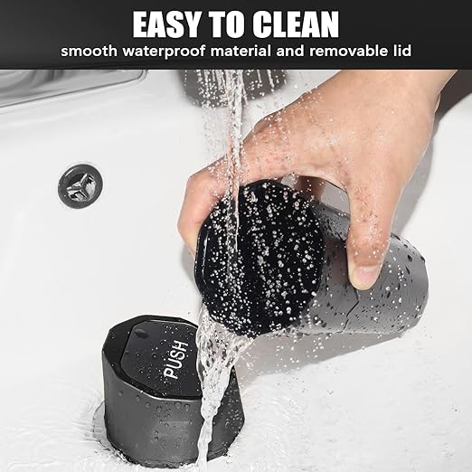 Car Trash Can Bin with Lid - Car Garbage Can with 20pcs Trash Bags for Cup Holder - Black Leakproof Mini Vehicle Trash Bin for SUV Truck - Small Car Organizers and Storage for Door Front Back Seat