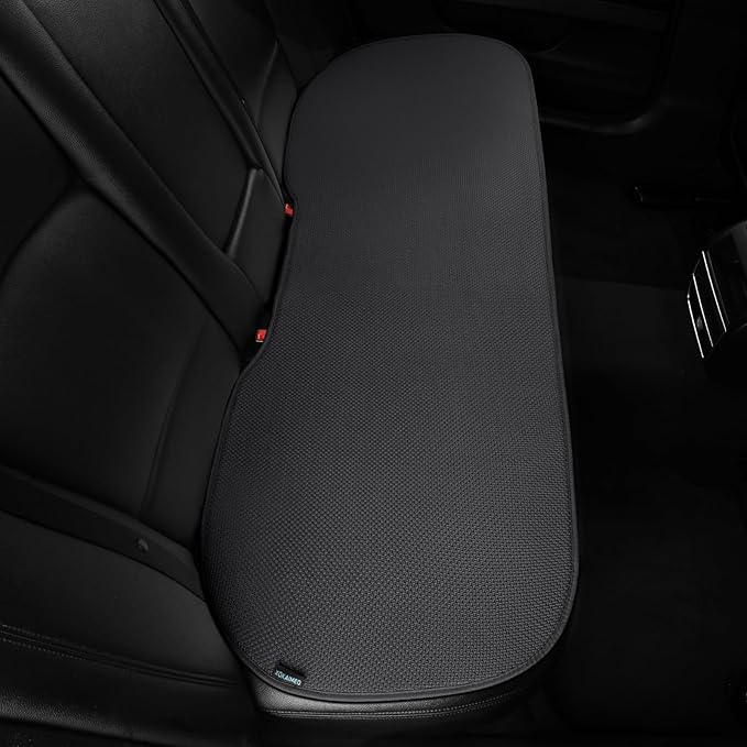 All Season Rear Bench Car Seat Covers Black - Breathable Car Seat Protectors with Anti Slip Bottom - Durable Auto Seat Cushions Universal Fit for Vehicles Cars SUV Trucks Size M