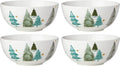 Lenox 880067 Balsam Lane 4-Piece All-Purpose Bowl Set, Christmas Drinkware, Holiday Hosting