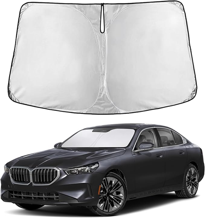 EcoNour Windshield Sunshade Compatible for BMW 5 Series 2024 2025 2026 (530i, 530i xDrive, 540i xDrive, The 550e xDrive) Sun Visor for Window Sunshade Cover, UV Protector, Car Accessories
