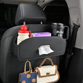 2PACK Backseat Seat Car Organizer, Multifunctional Adjustable Car Organizers and Storage, Universal Car Seat Organizer, Car Tissue Organizer with Cup Holder, Black