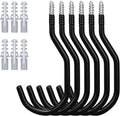 HORUSDY 6 Pack Heavy Duty 6 inches, Capacity 100 LBS, Wall and Bike Hooks for Garage Ceiling