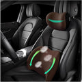 Car Headrest & Lumbar Support Cushion Ergonomic Car Seat Neck Back Rest Pillows Orthopedic Memory Foam Head Rest and Lower Lumbar Support Pillow Set Backrest Driving Seat Office Chair Support (Brown)