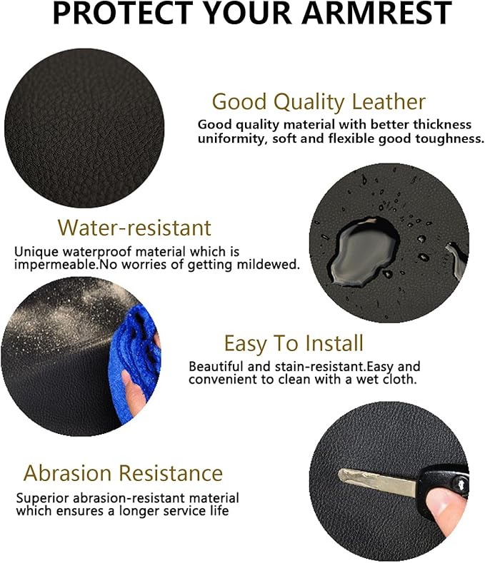 Compatible with Center Console Armrest Cover for Honda Accord 2018 2019 2020 2021 2022 Leather Arm Rest Storage Box Lids Cushion Protector Pad