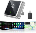 Houflody Wireless CarPlay Adapter for Apple iPhone iOS 10+, (2026 Upgrade) Mini Aluminium CarPlay Adapter Converts Wired to Wireless, Plug & Play, Auto Connect Fast and Stable, with USB-C, Silver