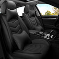 Car Seat Covers for Cadillac CTS 2003-2019, Premium Nappa Leather Car Seat Cover, Stylish Sport Seat Covers， Automobile Seat Cover Sets.(Luxury 2 Seats/Pure Black)