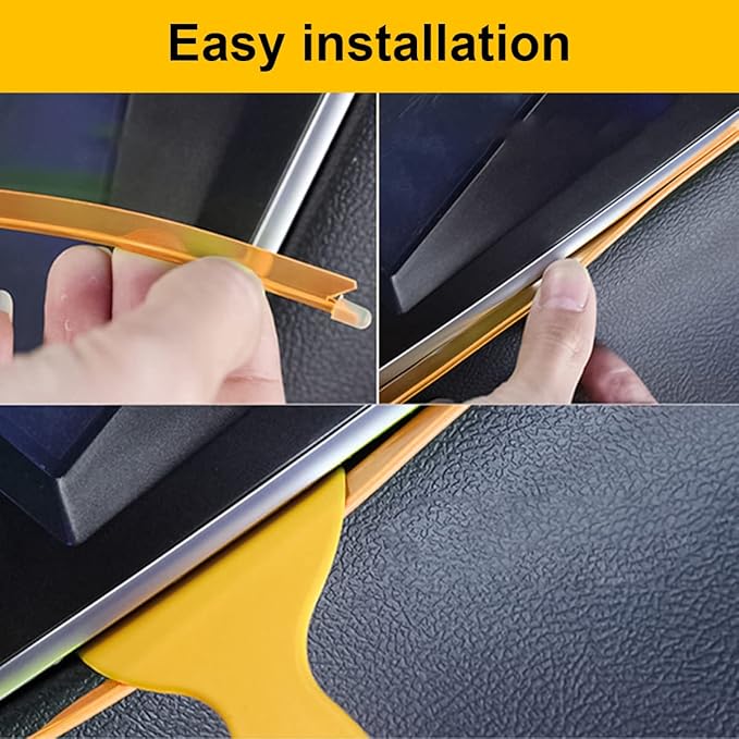 EL Wire LED Strip Lights, 10FT/3M USB Auto Neon Light Strip with Sewing Edge, Electroluminescent Car Ambient Lighting Kits with Fuse Protection, Car Decoration Accessories (Yellow)