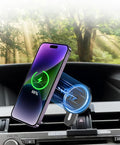PZK Car Phone Mount for L-EXUS RX 350/ RX 450h 2010 2011 2012 2013 2014 2015 Accessories Custom Air Vent Car Phone Holder Magnetic 15W Fast Wireless Charger 360° Rotation Automobile Cradles