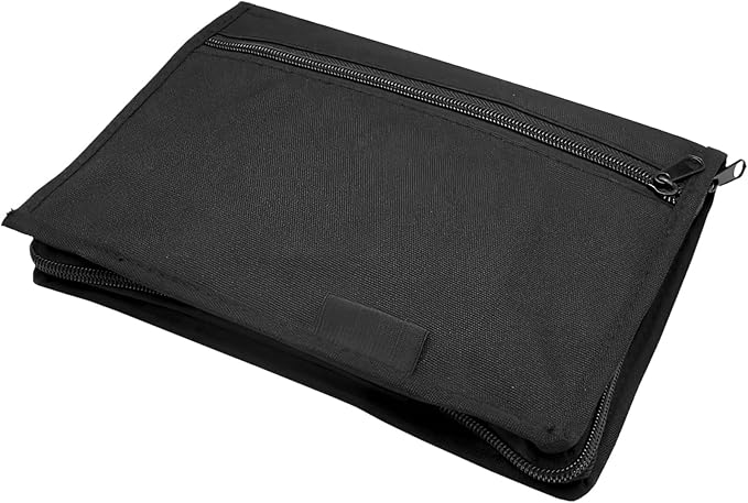 Automotive Organiser with Multiple Compartments Practical Zippered Vehicle File Folder Travel Accessories Vehicle Document Organiser