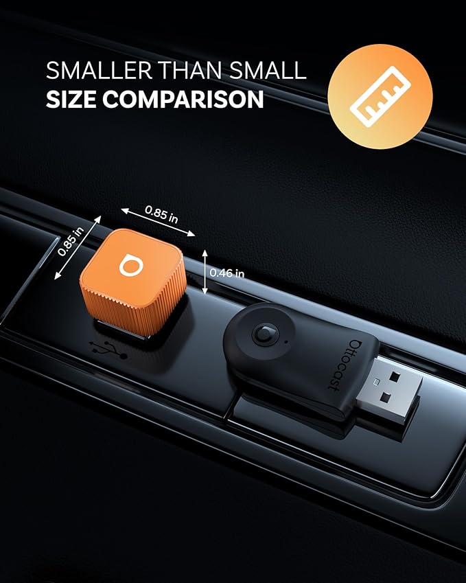 OTTOCAST Mini Cube 3.0 Wireless CarPlay & Android Auto Adapter 2026– Plug & Play, Fast Auto-Reconnect (Orange)