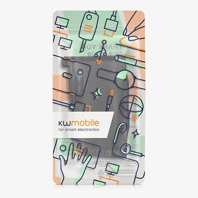 kwmobile Car Central Console Wireless Charging Pad Cover Compatible with Tesla Model Y/Model 3 Cover - Black