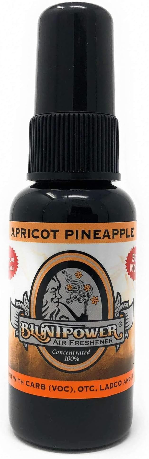 BluntPower (Apricot Pineapple, 1 Pack) Concentrated Air Freshener for Room and Car Spray - Oil-Based Diffuser Spray Bottle - Long-Lasting Bathroom Spray, Car Freshener, & Odor Eliminator Spray