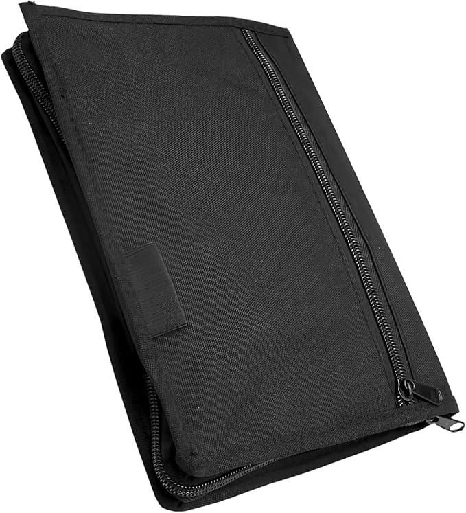 Automotive Organiser with Multiple Compartments Practical Zippered Vehicle File Folder Travel Accessories Vehicle Document Organiser