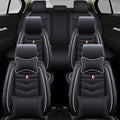 Car Seat Cover 6 Seats for Ford Explorer 2000-2026, Waterproof Durable Compatible Airbag, Premium Leather Seat Protector(6 Seats Luxury,Black White)