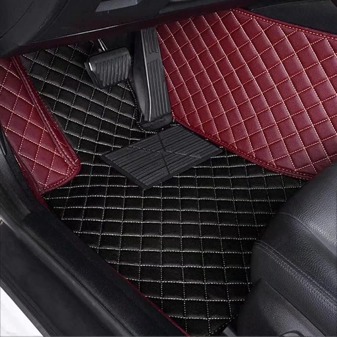 Custom Car Floor Mats for 96% Sedan SUV Sports Car Protection Full Coverage Pads Anti-Slip Leather Floor Lining All Weather Car Floor Mats (Green)