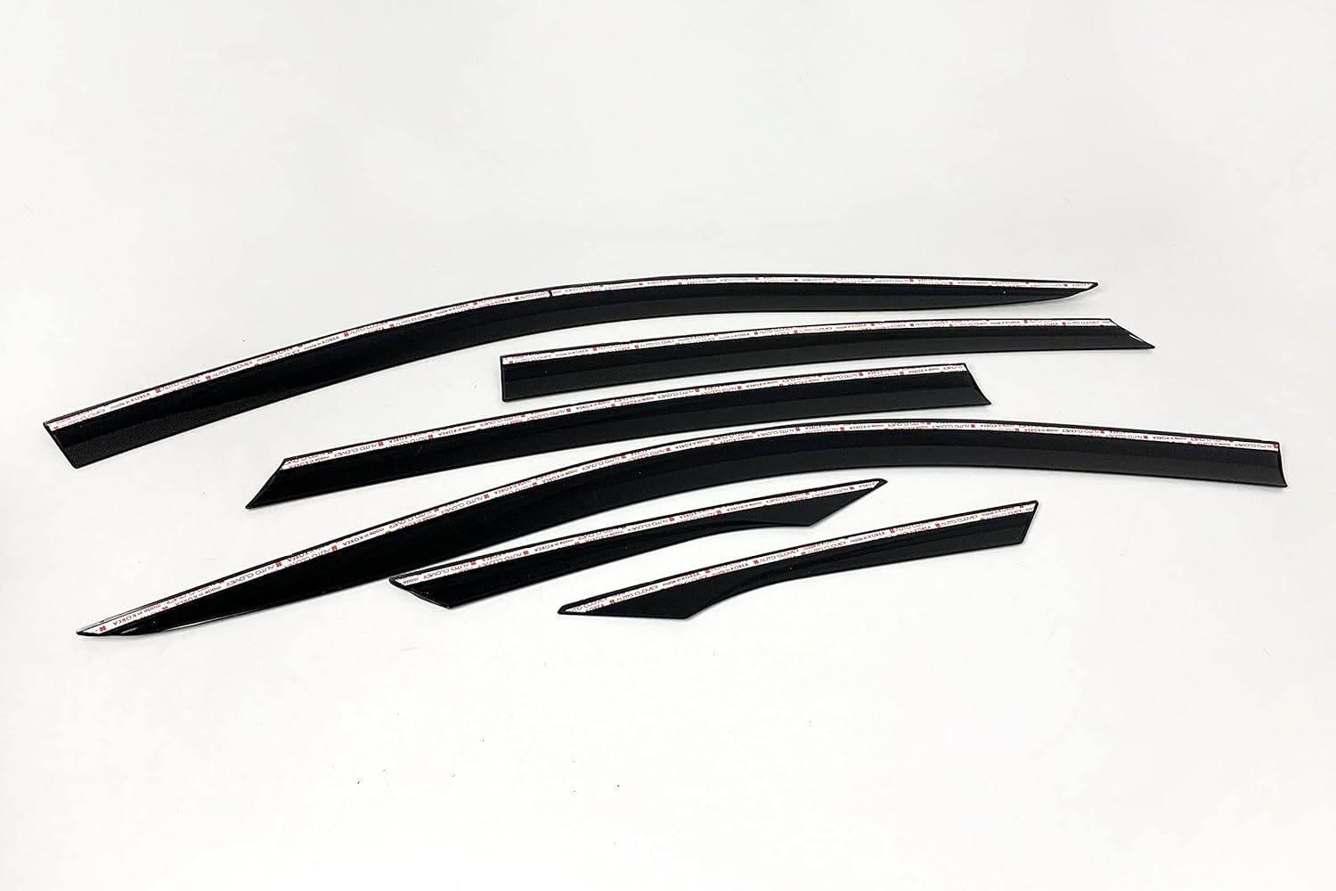 AUTOCLOVER Tape-On Rain Guards Window Visors 6 Pcs Set for Honda Civic Sedan 4dr 2016 2017 2018 2019 2020 2021 / Window Deflectors, Out-Channel Vent Shades (Smoked)