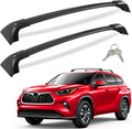 KINGGERI Lockable 260lbs Cross Bars Roof Racks Fit for Toyota Highlander 2020 2021 2022 2023 2024 2025 XLE Limited Platinum Hybrid, Heavy Duty Aluminum Metal Crossbar Luggage (NOT for L/LE/LE Hybrid