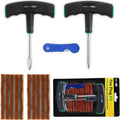 HolaKit Tire Plug Kit, 13PCS Tire Repair Kit with Self-Vulcanizing Plugs, Ergonomic Oversized & Rubber-Grip T-Handle Tools, Flat Tire Puncture Repair Tools for Cars, Motorcycle, ATV, SUV, etc