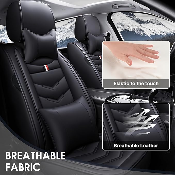 Car Seat Cover 7 Seats for Hyundai Palisade 2020-2025, Durable Wear Resistant Waterproof Sport Seat Cover, Breathable No Odor Premium Leather Vehicle Seat Covers.(Luxury,Black)