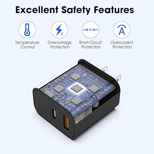 iPhone 17 16 15 Charger Fast Charging,20W USB C Wall Charger Block with 10ft Type C to C Cable Cord for Apple iPhone 17/17 Pro/17 Pro Max/17 Air/16/16 Plus/16 Pro/16 Pro Max/15 Pro Max/iPad Pro Black