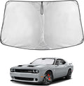 EcoNour Windshield Sunshade Compatible for Dodge Challenger 2015-2023 2024 2025, Sun Visor for Front Windshield & Window Sun Shade Cover, UV Heat Blocker & Protector, Car Accessories