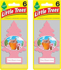 LITTLE TREES Car Air Freshener | Hanging Paper Tree for Home or Car | Cherry Blossom Honey | 12 Pack