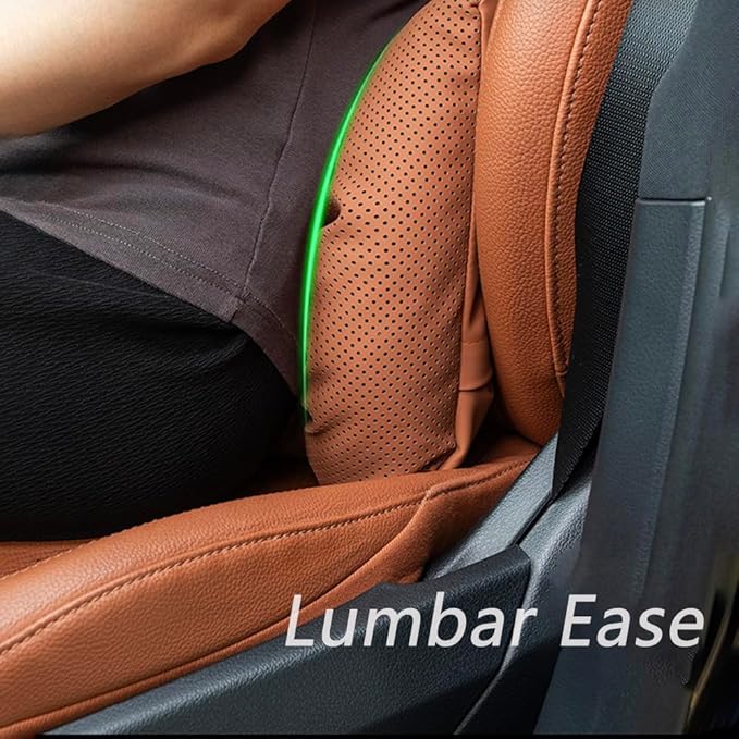 Neck Pillow Automotive Seat Cushions for Mercedes Benz C-Class Sedan W206 W205 W204 W203 W202 CL203 Sedan Saloon, Relieving Neck Stiffness Sciatica Relief Car Headrest Lumbar Pillow,Black