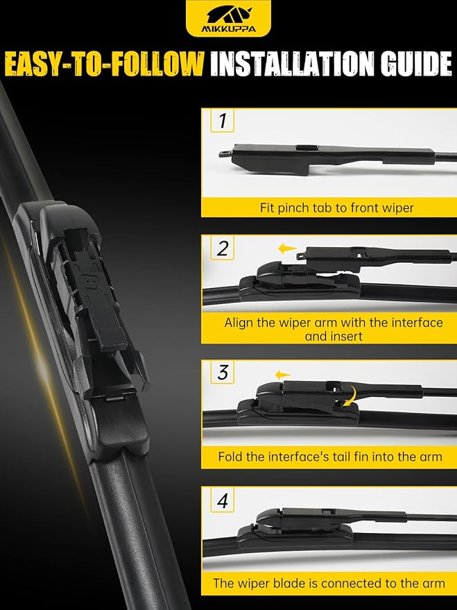 MIKKUPPA 26"+22"+13"+11"Windshield Wiper Blades - Replacement for 2011-2023 Ford Explorer - All Season Wiper Blades, (Pack of 4)